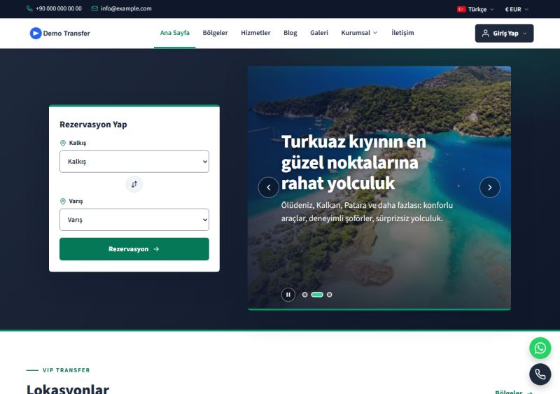 Executive — Kurumsal Transfer Web Sitesi web sitesi önizlemesi