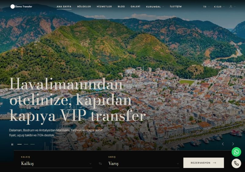 Noir — Minimalist VIP Transfer Web Sitesi web sitesi önizlemesi
