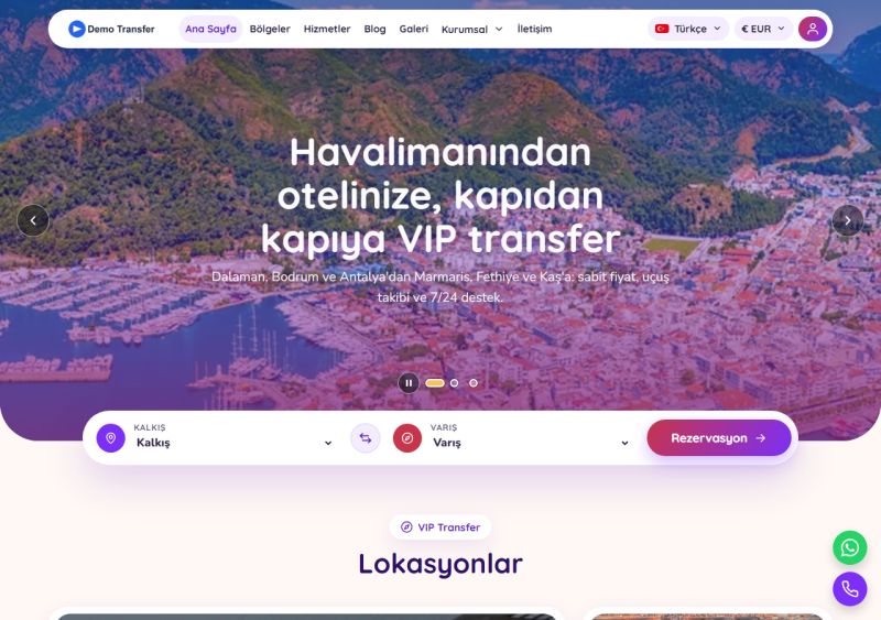 Sunset — Tatil Transfer Web Sitesi web sitesi önizlemesi